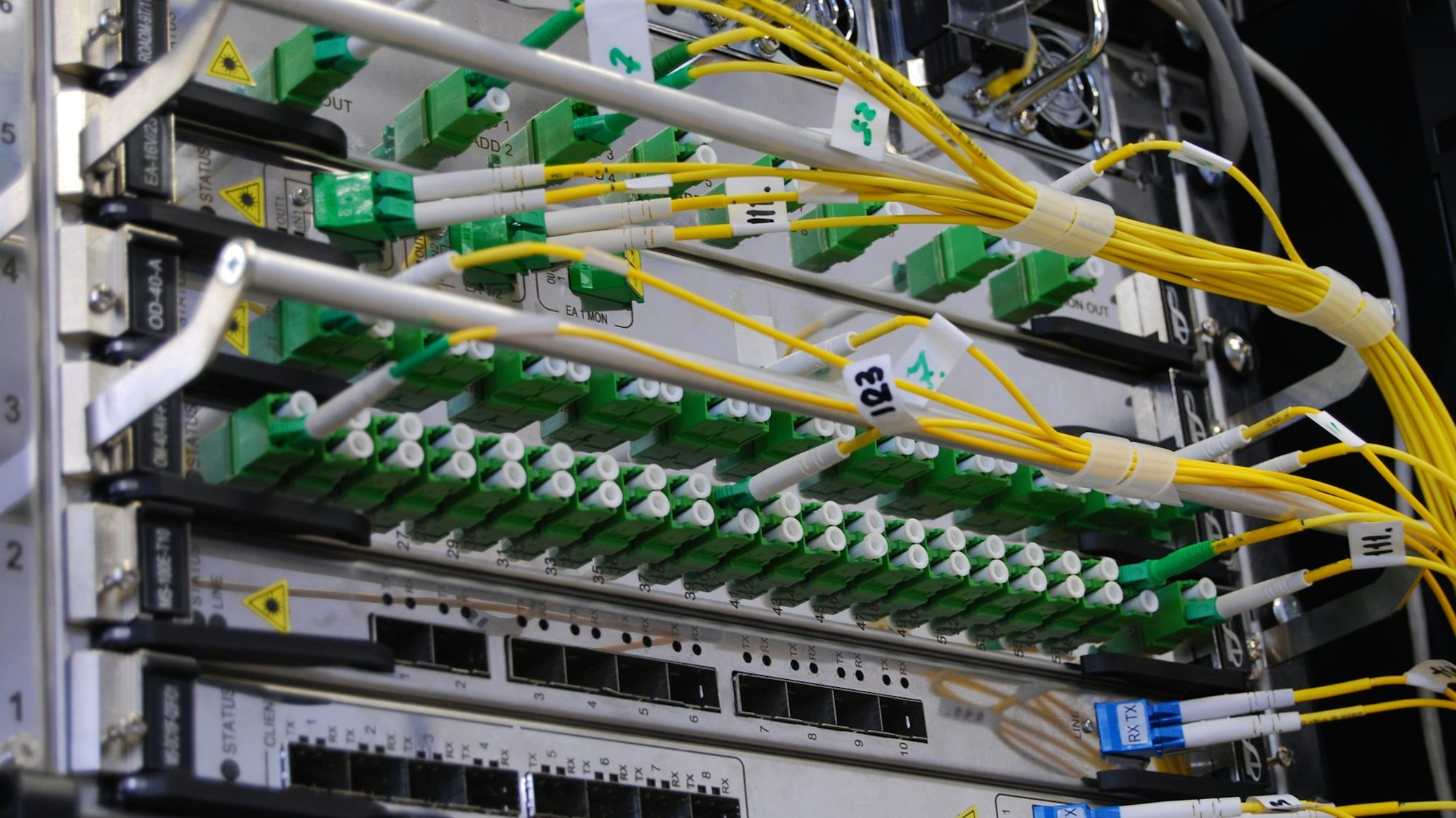 Fiber optic backhaul cabling representing micro-cable jetting and OSP fiber work.